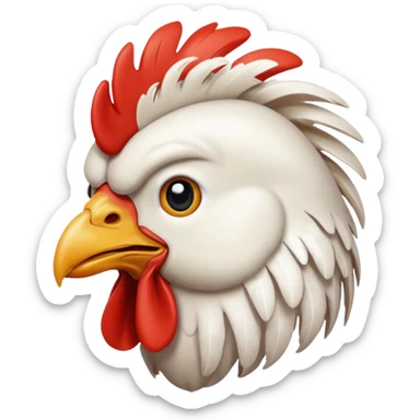 Chicken head ass sticker