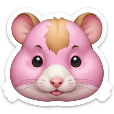 hamster sprawled out dizzy eyes laying drunk sticker