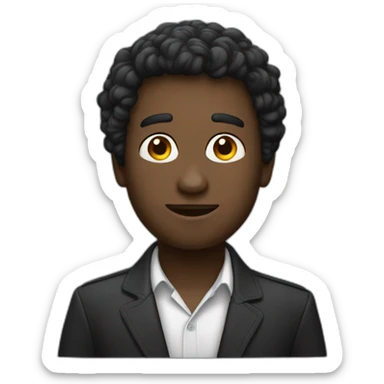 enseignant noir aux cheveux crepus sticker