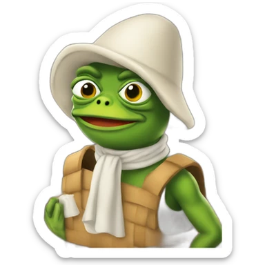 Pepe with a sal cellar sticker
