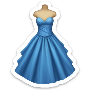 Fancy blue dress sticker
