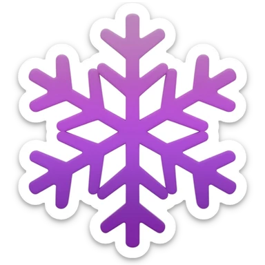 Pastel violet gradients snowflake  sticker