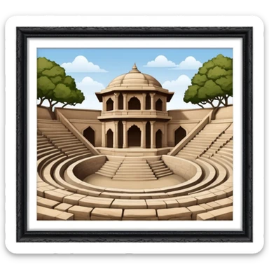 public amphitheater 16th century india sticker