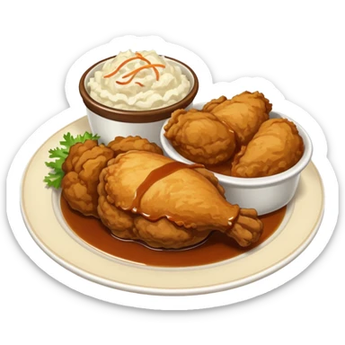 Fried chicken plate sticker
