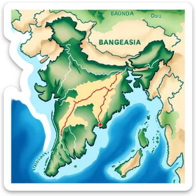 bangladesh map sticker