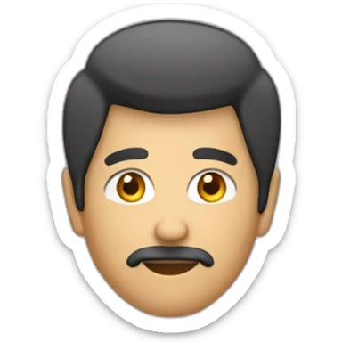 Homme cheveux long en arrière sticker