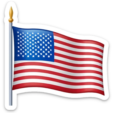 An american flag sticker