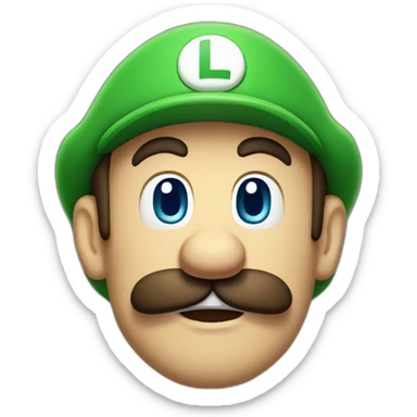 Luigi fearful sticker