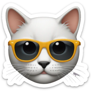 Cat with sunglasses sticker