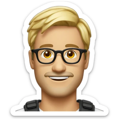 maire homme lunettes sticker