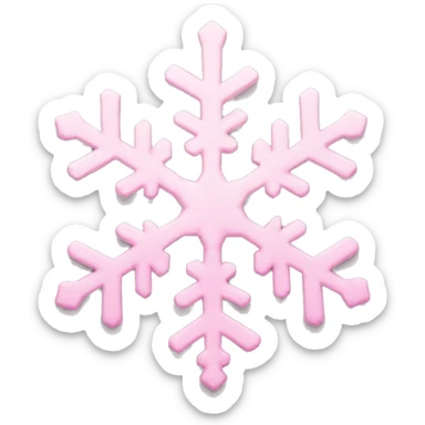 pastel pink snowflake  sticker