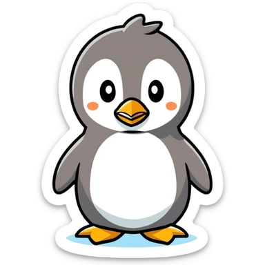 Cute penguin sticker