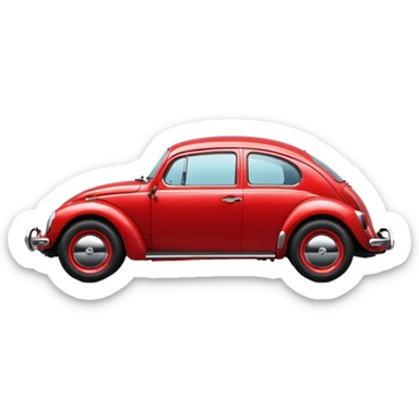 vw beetle side view sticker