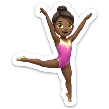 female apparatus gymnastics pose sticker