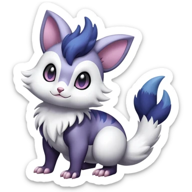 Shiny Furret-Absol-Noibat-Hybrid (Full body) sticker
