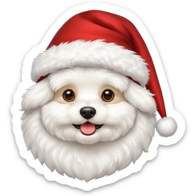 Bichon frisé emoji for x-mas sticker
