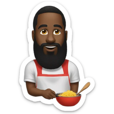 james harden cooking sticker