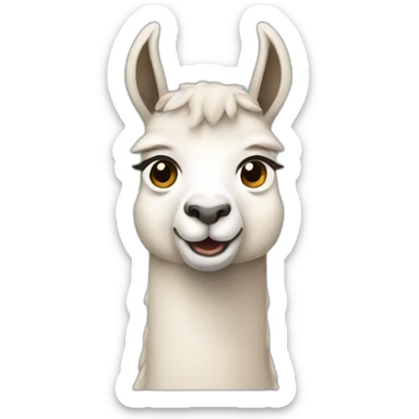a cute lama sticker