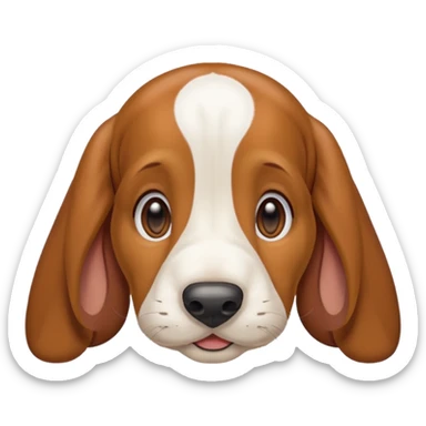 smile Basset Hound baby sticker