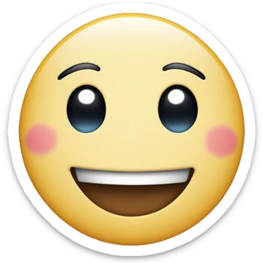 cute smiley face, with blusy cheecks sticker