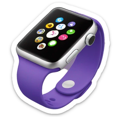 Purple Apple Watch  sticker