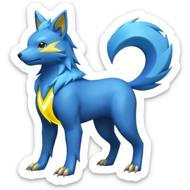 Manectric-Electrike-Yamper-Bolthund-Fakémon-hybrid-creature (full body)  sticker