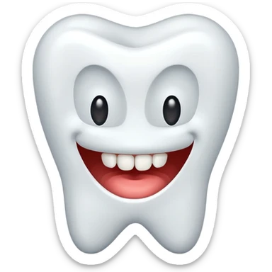 Diente haciendo gesto de cuánto? sticker