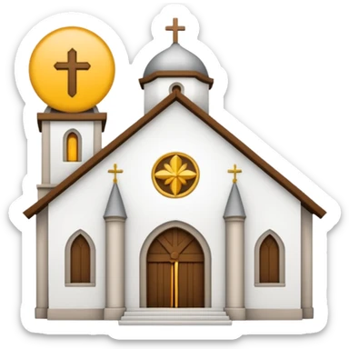 generar emoji de la oblea blanca de la iglesia sticker