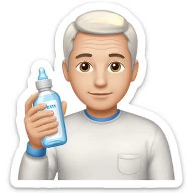 Epstein holding baby oil sticker