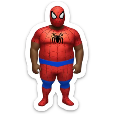 Fat-spiderman-on-an-island sticker