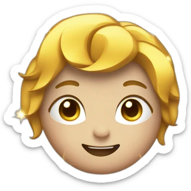 sparkles around paper sticker