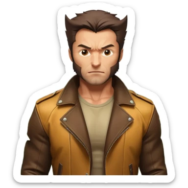 Wolverine in forest  sticker