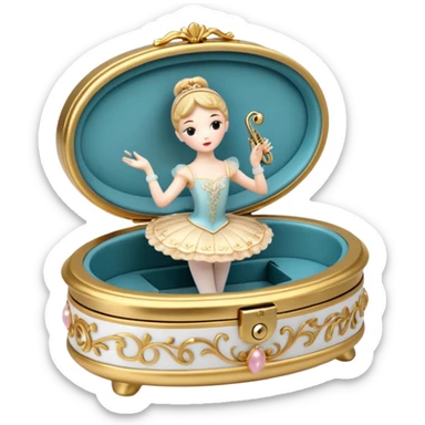 Ballerina Jewelry Music Box sticker