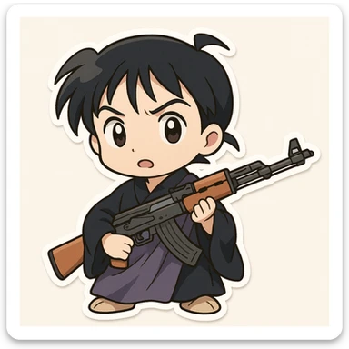 Miroku take ak 47 sticker