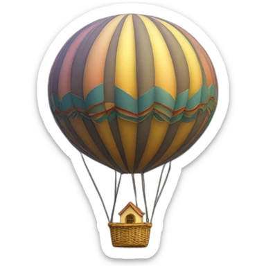 Fractal hot air Balloon sticker