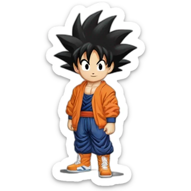 Son goku vetements nike sticker