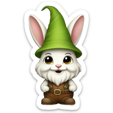 gardn gnome bunny cute sticker