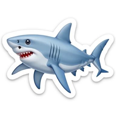 Shark with blue shoes on his fins sticker