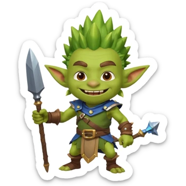 Goblin from clash royal mememe sticker