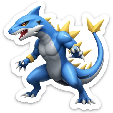 Zeraora-Sharpedo-Garchomp-Ampharos-fusion sticker