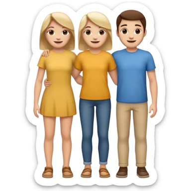 two friends, full body sticker