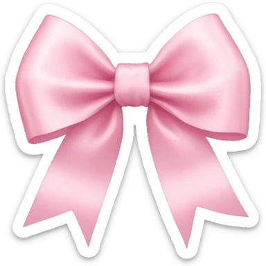 light pink ribbon bow sticker