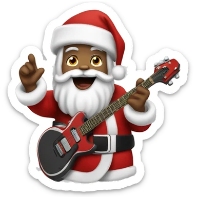 Rock Fan Santa Claus sticker