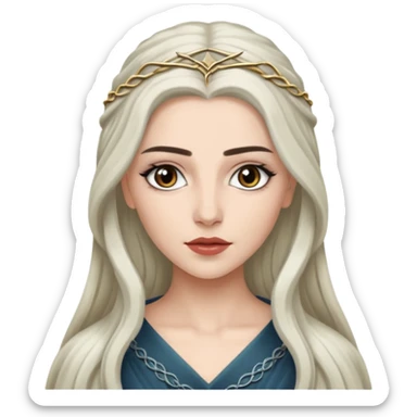 Hande Erçel as a lady from game of thrones from Starfall. Her eyes are gray. sticker