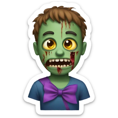 The zombie with the autism ribbon emoji sticker