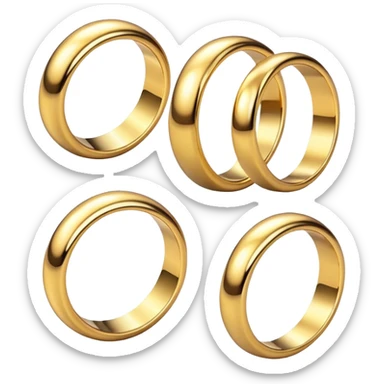 gold rings sticker