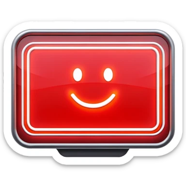 Neon Billboard + red product ad + glow reflection sticker