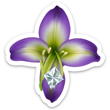 Lily with diamonds on it  sticker