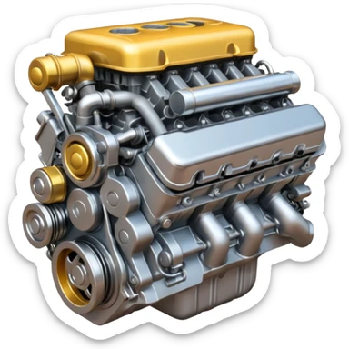 simplistic car engine sticker