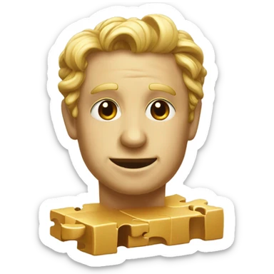 puzzle doré sticker